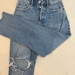 Zara High Rise Blue Jeans